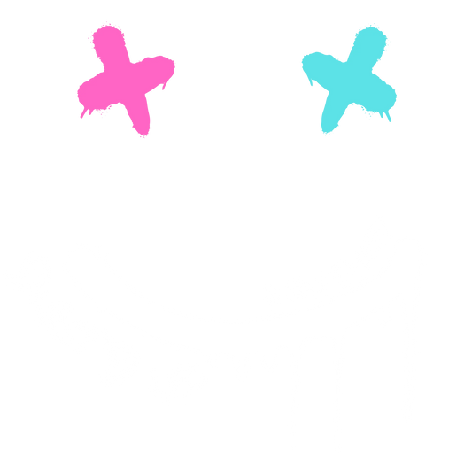 Dust'd Up smiley face shirt, print detail