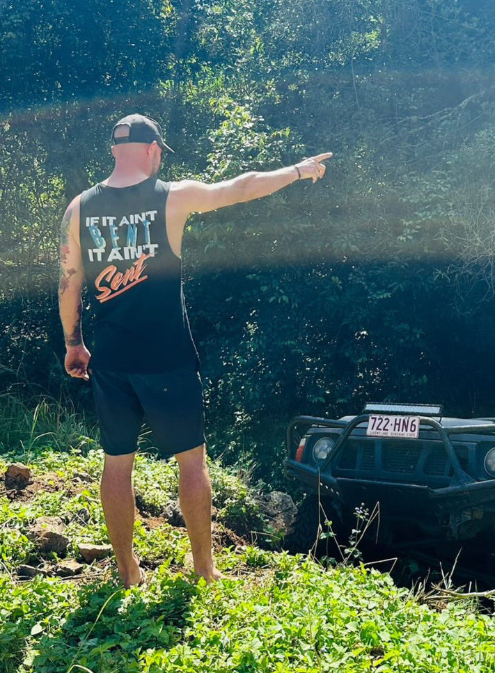 Papi's Adventure black muscle shirt with back print