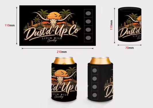 Dust'd Up Co stubbie cooler, insulated stubby holder