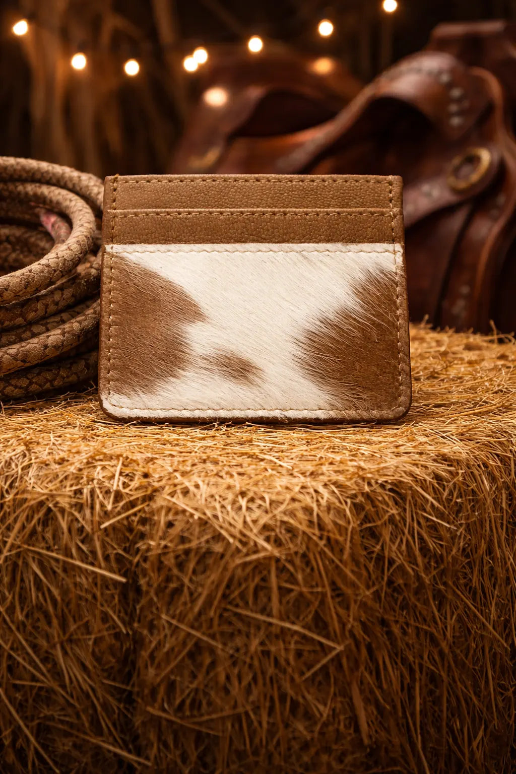 Dolly Cowhide Card Holder – Western Leather Wallet