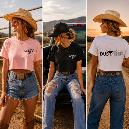 Dust'd Up Longhorn Crop Tee
