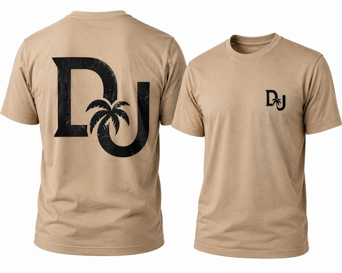 Dust'd Up Co Palm Tree tee, DTF printed in Australia