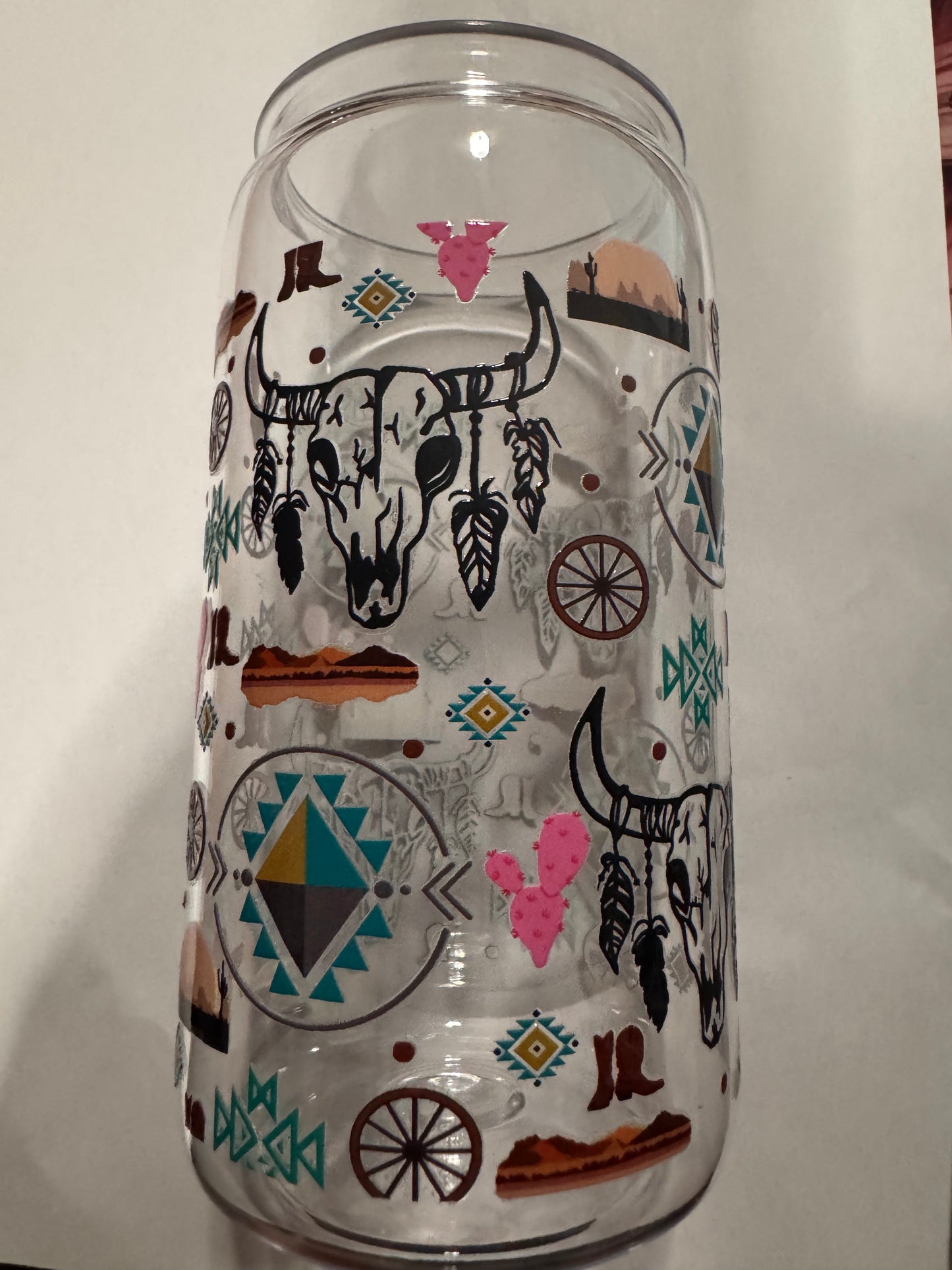 Western Clear Plastic Tumbler Cups with Lids & Straws - 16oz