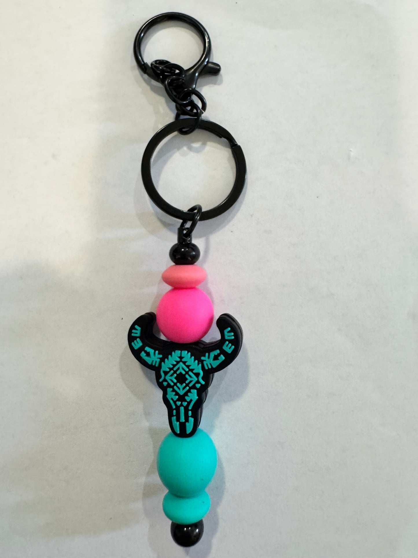Key ring silicone mixed beads