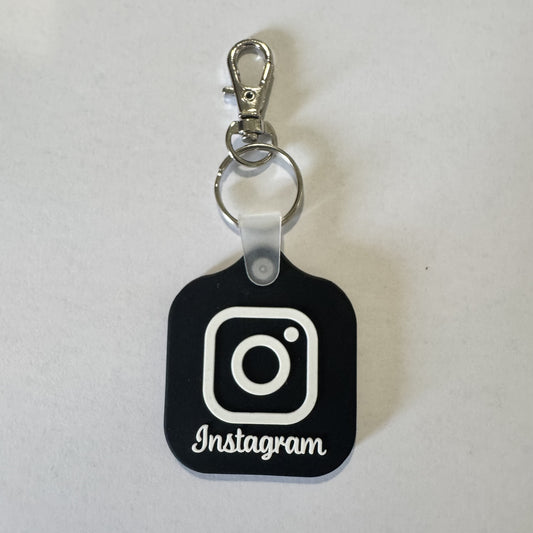 Instagram NFC silicone keyring in black