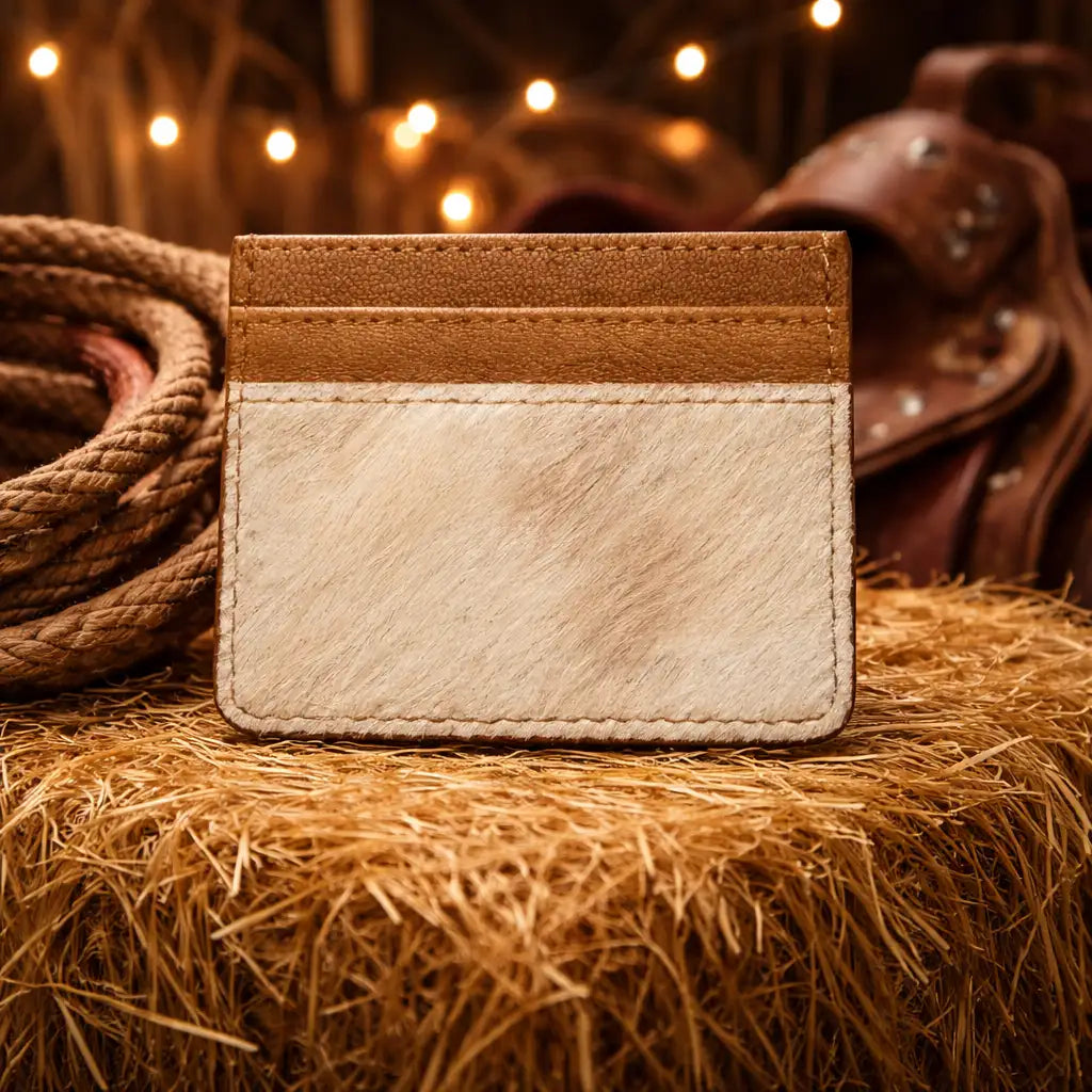 Dolly Cowhide Card Holder – Western Leather Wallet