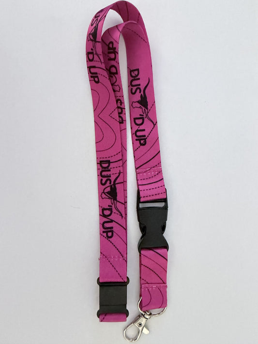 Dust'd Up Co lanyard in pink